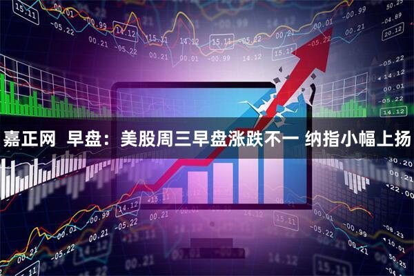 嘉正网  早盘：美股周三早盘涨跌不一 纳指小幅上扬
