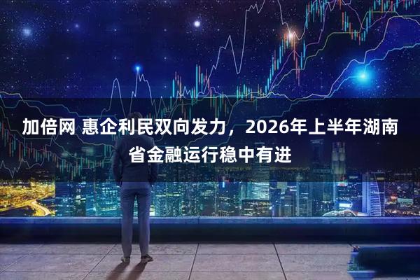 加倍网 惠企利民双向发力，2026年上半年湖南省金融运行稳中有进